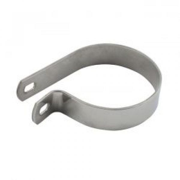 Muffler short P-clamp 3-1/4". Stainless