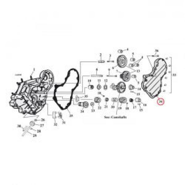 S&S, 54-62 Generator-Nockenwellendeckel-Kit. Für OEM/S&S Gehäuse