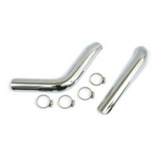 Big Twin plain heat shield set chrome