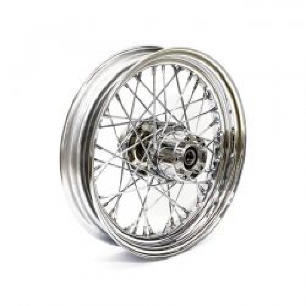 3.00 x 16 rear wheel 40 spokes chrome