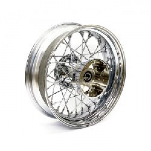 5.00 x 16 rear wheel 40 spokes chrome