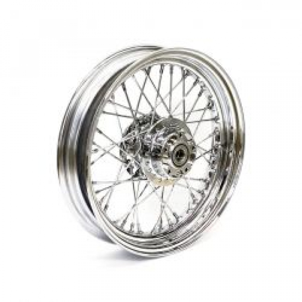 3.00 x 16 front wheel 40 spokes chrome