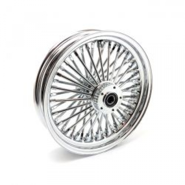 MCS Radial 48 fat spoke front wheel 3.50 x 16 DF chrome