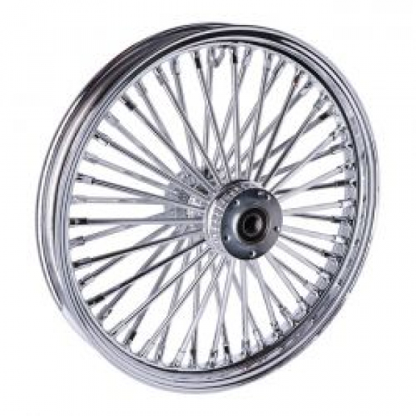 MCS Radial 48 fat spoke front wheel 2.15 x 19 DF chrome