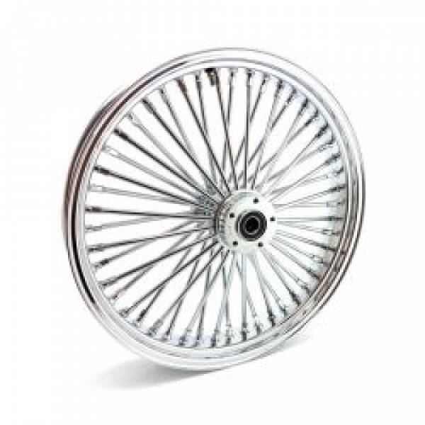 MCS Radial 48 fat spoke front wheel 3.50 x 21 DF chrome