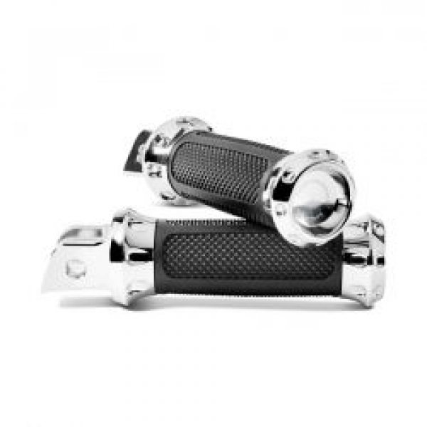 Performance Machine, Overdrive rider foot pegs. Chrome