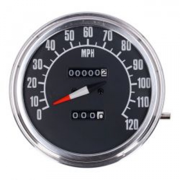 FL Tachometer, '74-84 Gesicht', schwarz. 2:1 MPH