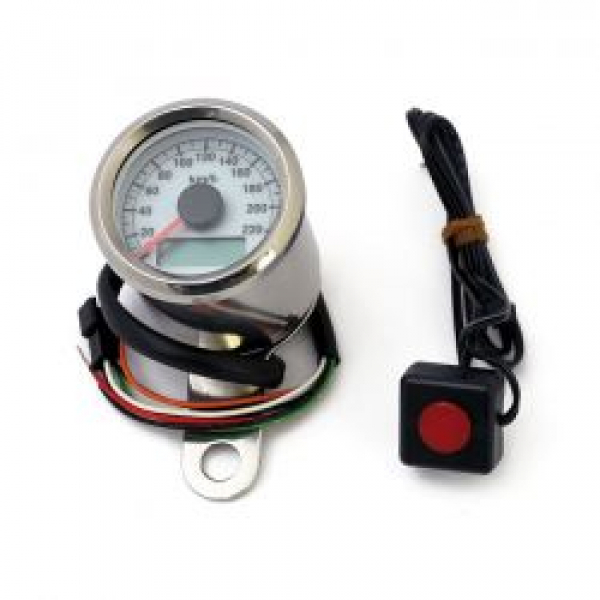 Stoker, electronic speedometer. 48mm. White face