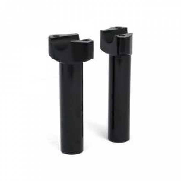 Forged aluminum risers straight, 5-1/2" rise. Black