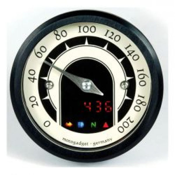 Motogadget, Motoscope Tiny. Speedster. Black bezel