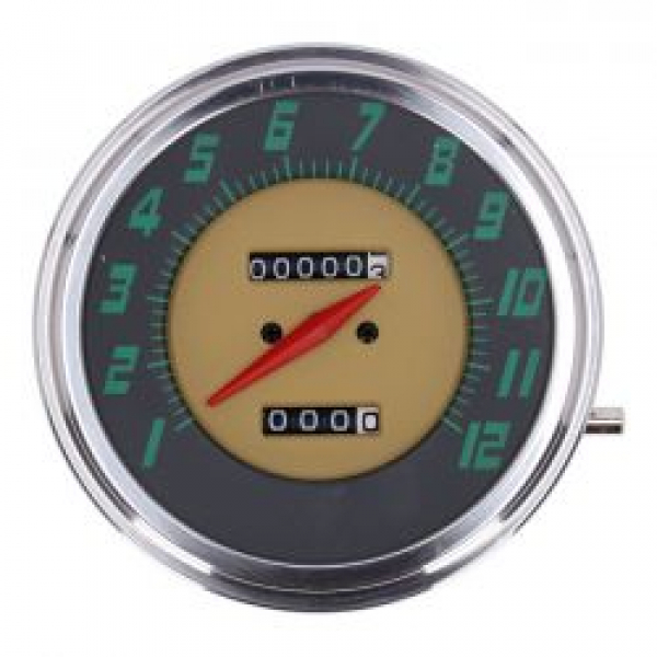 FL Tachometer, '48-61 Zifferblatt', grün. 2:1 MPH