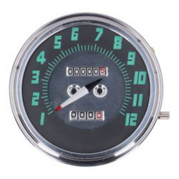 FL Tachometer, '48-61 Zifferblatt', grün. 1:1 MPH