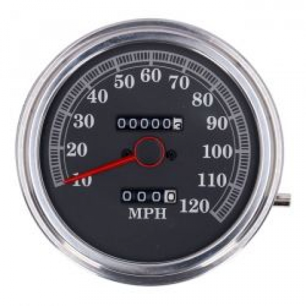 FL Tachometer, '85-up face', schwarz. 2:1 MPH