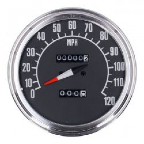 FL Tachometer, '74-84 Gesicht', schwarz. 2,21:1 MPH