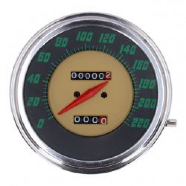 FL Tachometer, '48-61 Zifferblatt', grün. 2:1 KMH