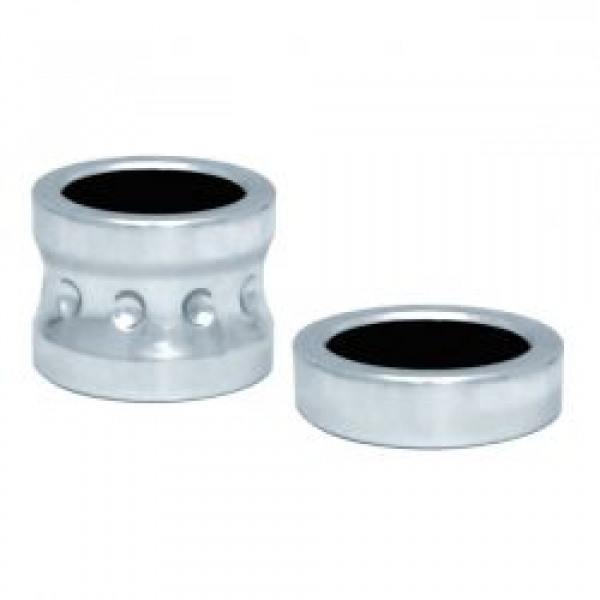 Covingtons, aluminum front axle spacer set. Chrome