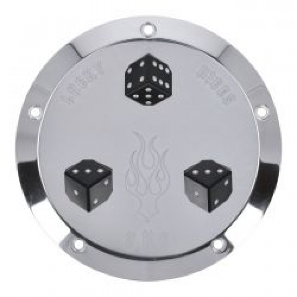 Hells Kitchen Choppers, derby cover Lucky Dice. polished