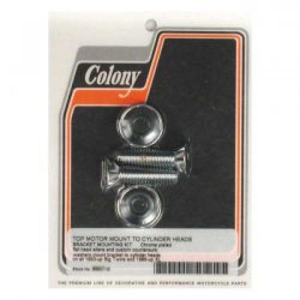 Colony, motor mount bolt kit. Chrome