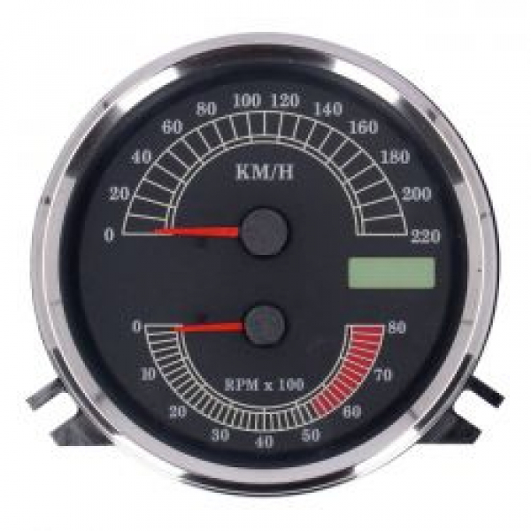 FL Tacho/Drehzahlmesser, '00-03 Gesicht', schwarz. Elektronischer Antrieb