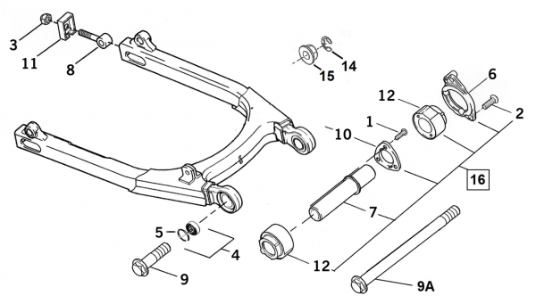 SWINGARM PARTS FOR 2004-2022 XL & XR SPORTSTER