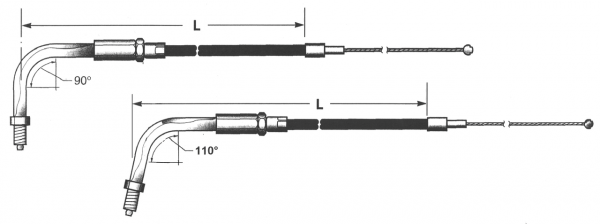 THROTTLE & IDLE CABLE 1990-1995 BIG TWIN